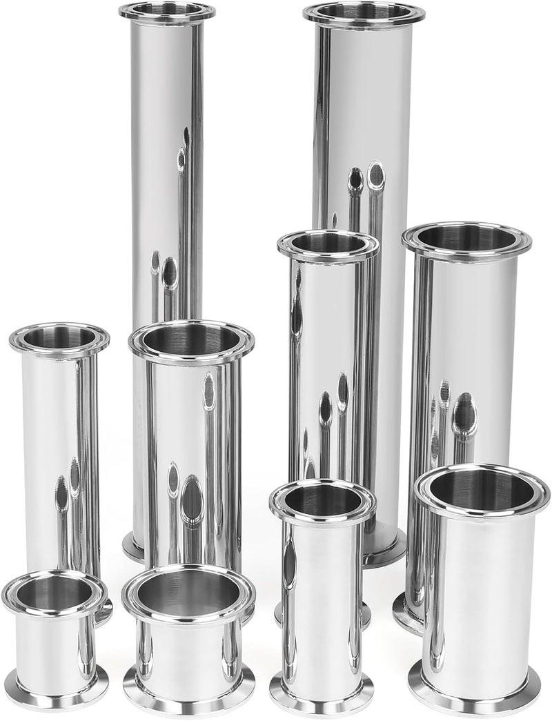 JMCOLMT Tri Clamp Tube 1.5 Inch Tube OD Sanitary Spool Tube Length 12 Inch Clamp End OD 50.5mm 304 Stainless Steel Seamless Round Tubing - Image 2